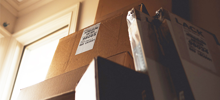 a pile of boxes